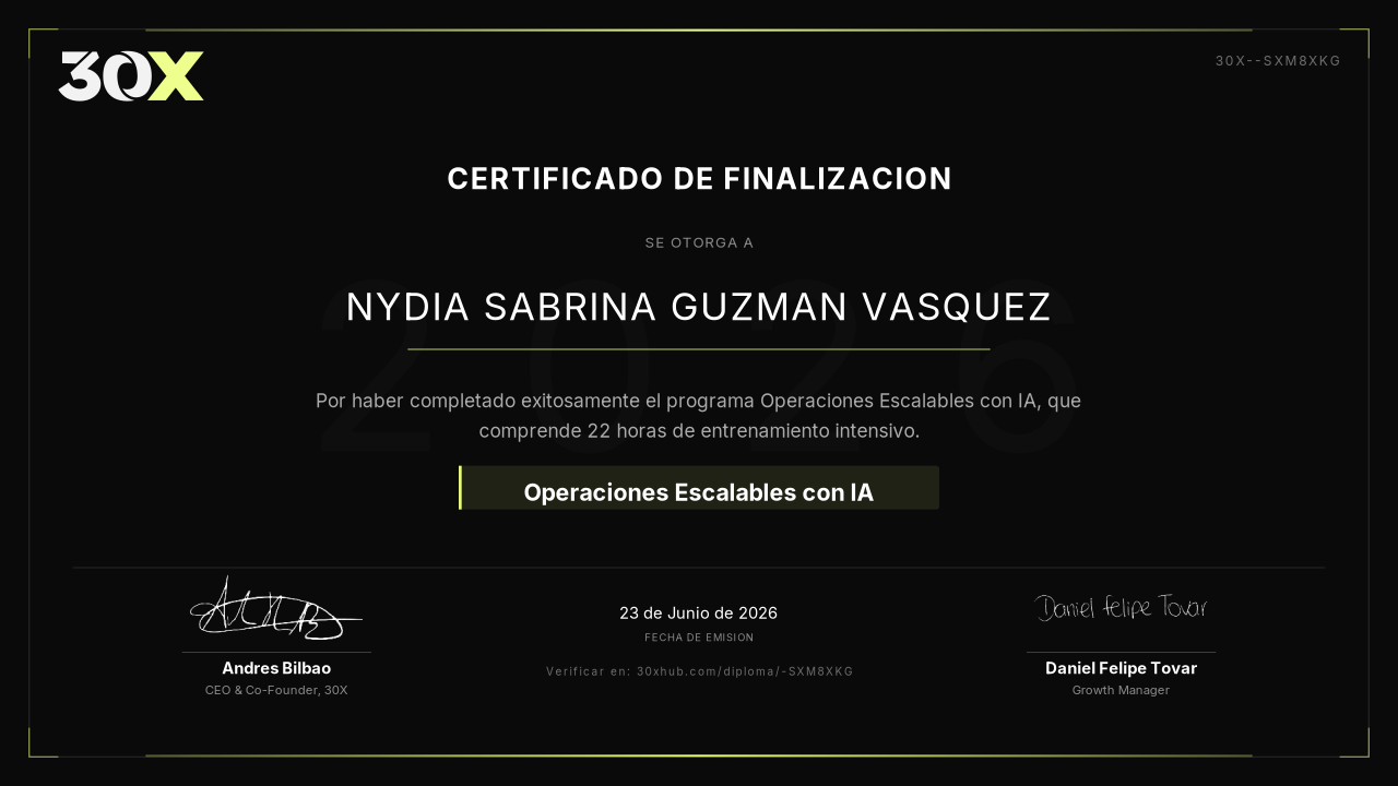 Certificado de Operaciones Escalables con IA
