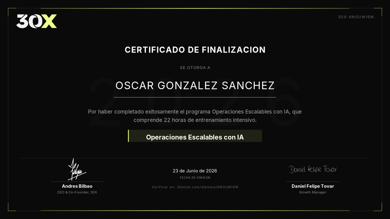 Diploma de Operaciones Escalables con IA