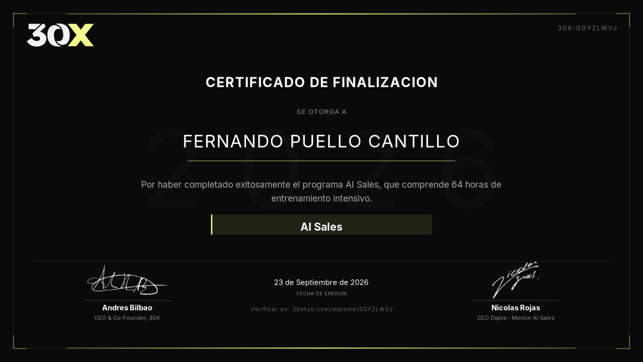 Certificado de AI Sales