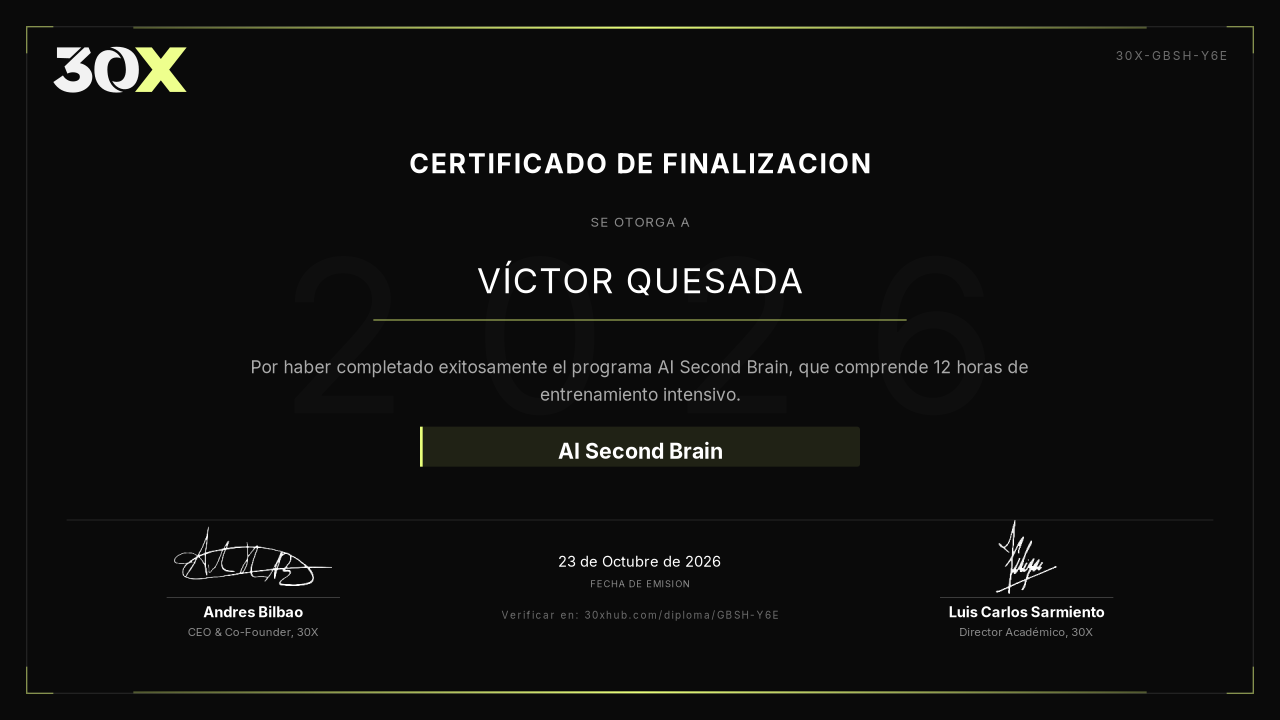 Certificado de AI Second Brain