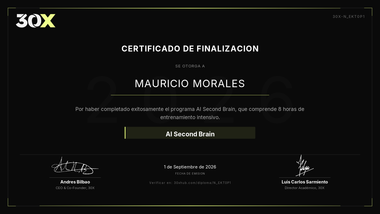 Certificado de AI Second Brain