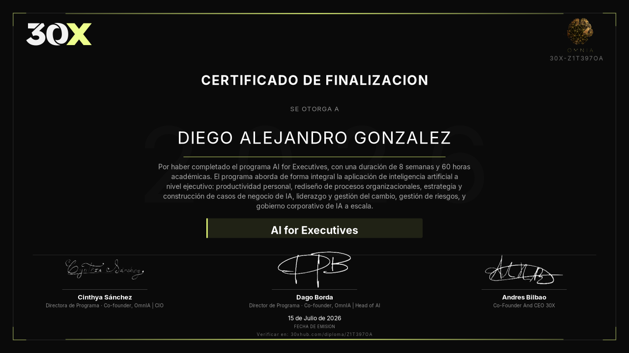 Certificado de AI for Executives