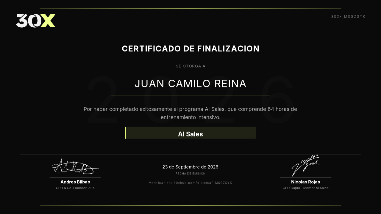 Certificado de AI Sales