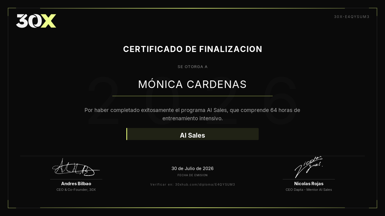 Certificado de AI Sales