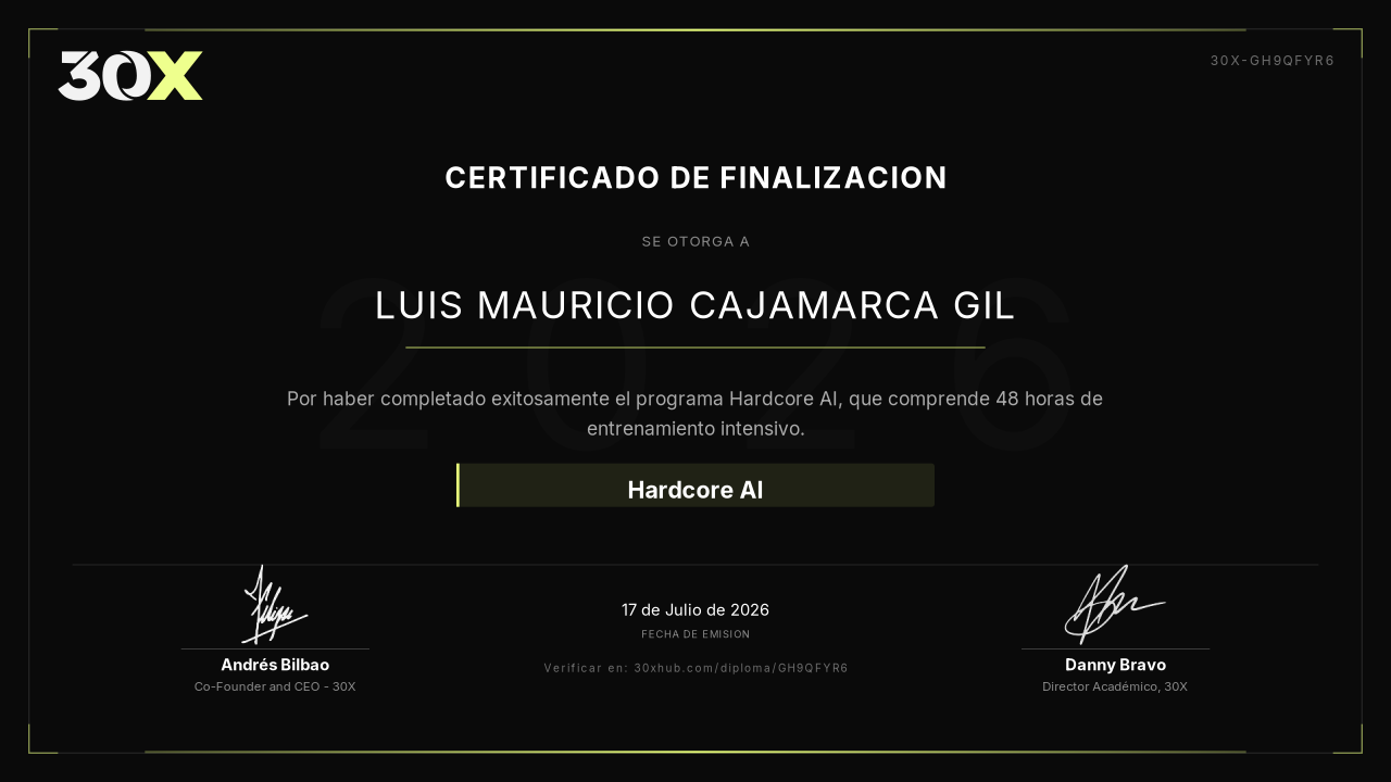 Certificado de Hardcore AI