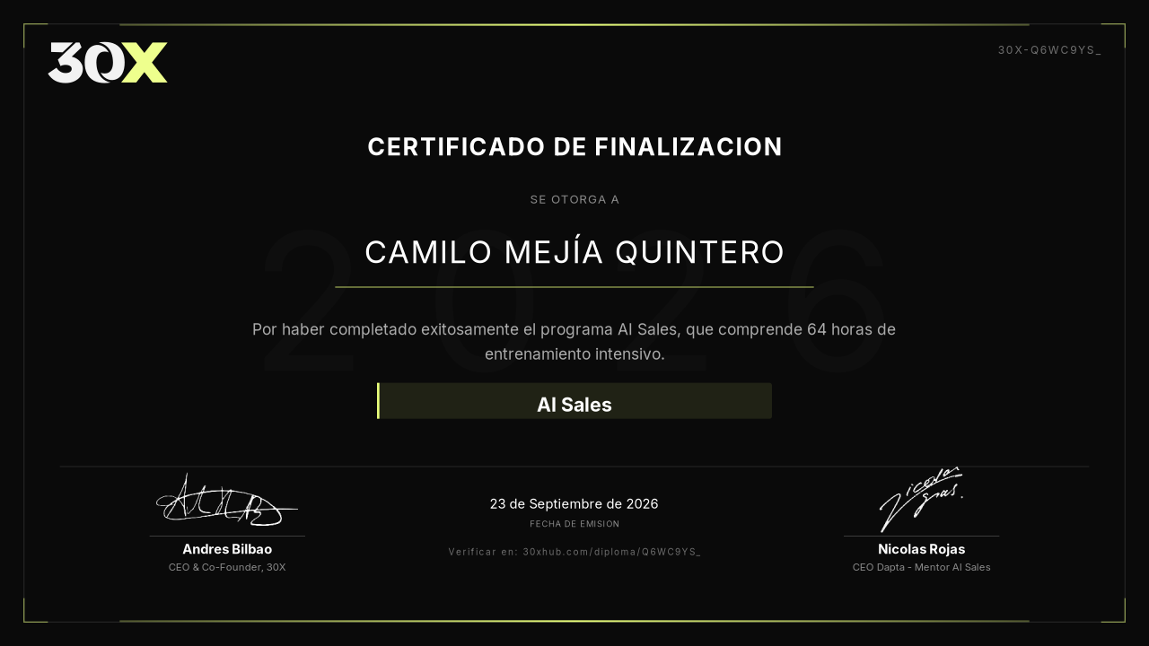 Certificado de AI Sales