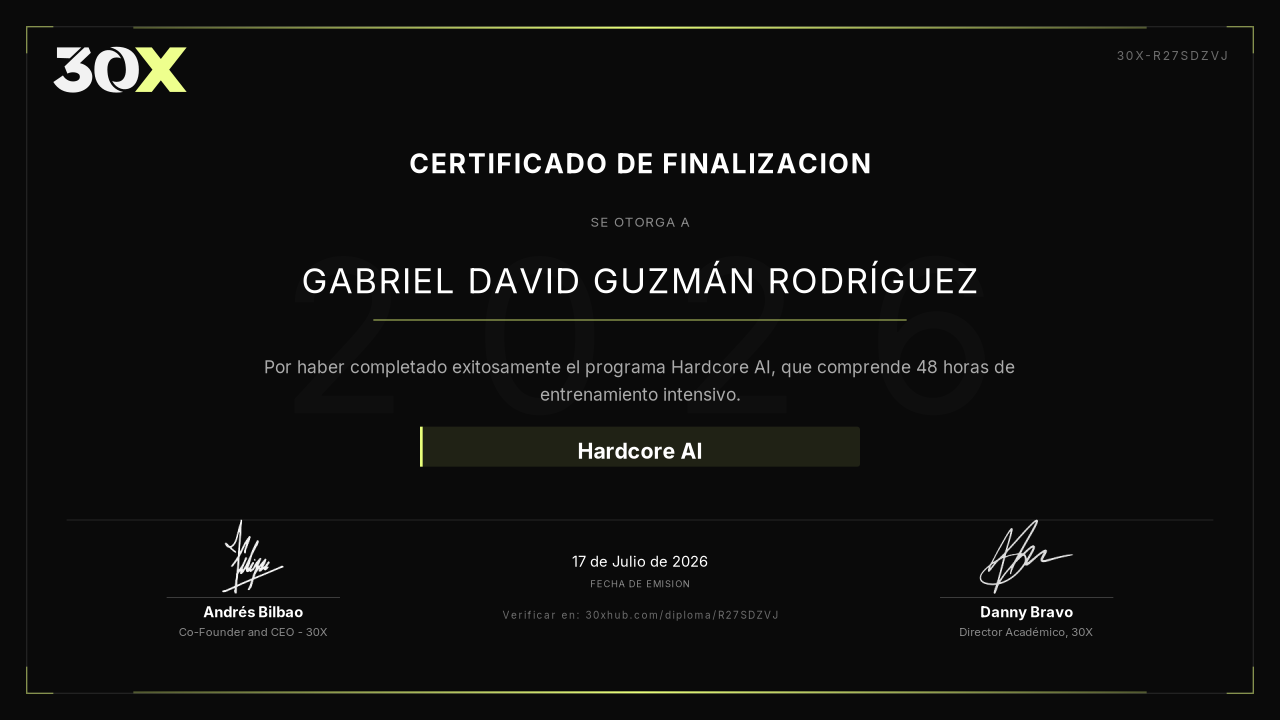 Certificado de Hardcore AI