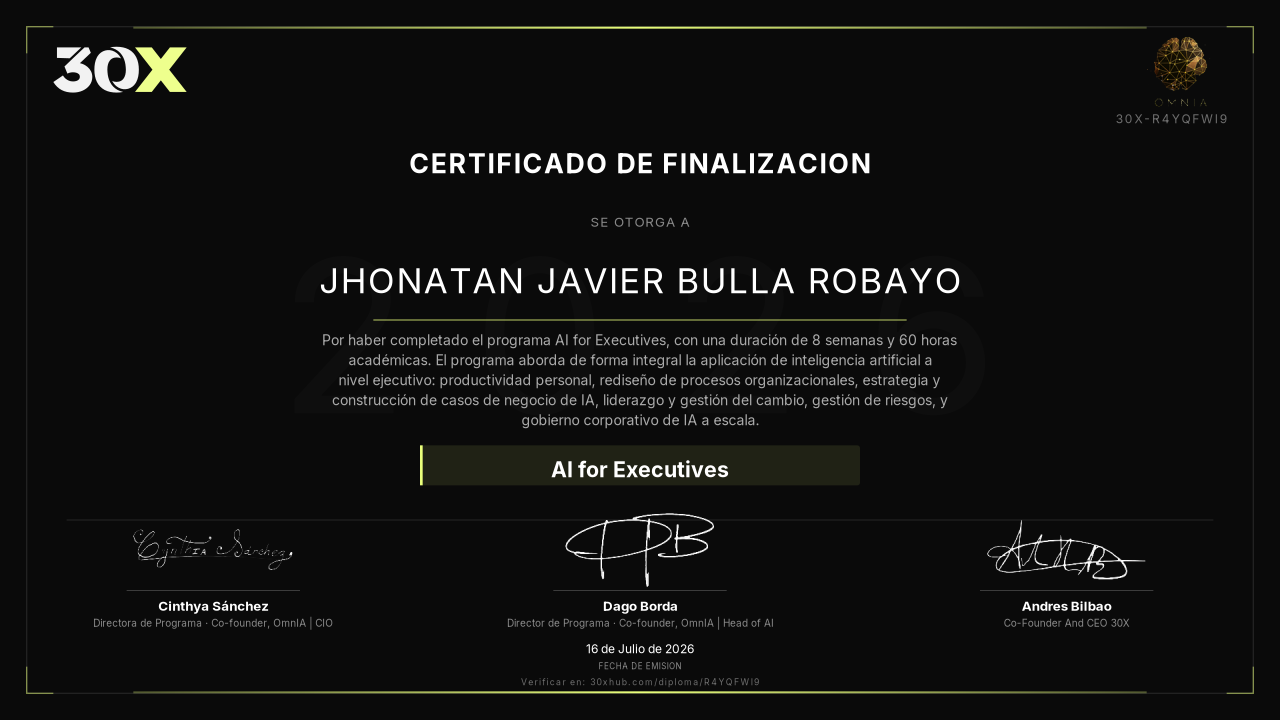 Certificado de AI for Executives