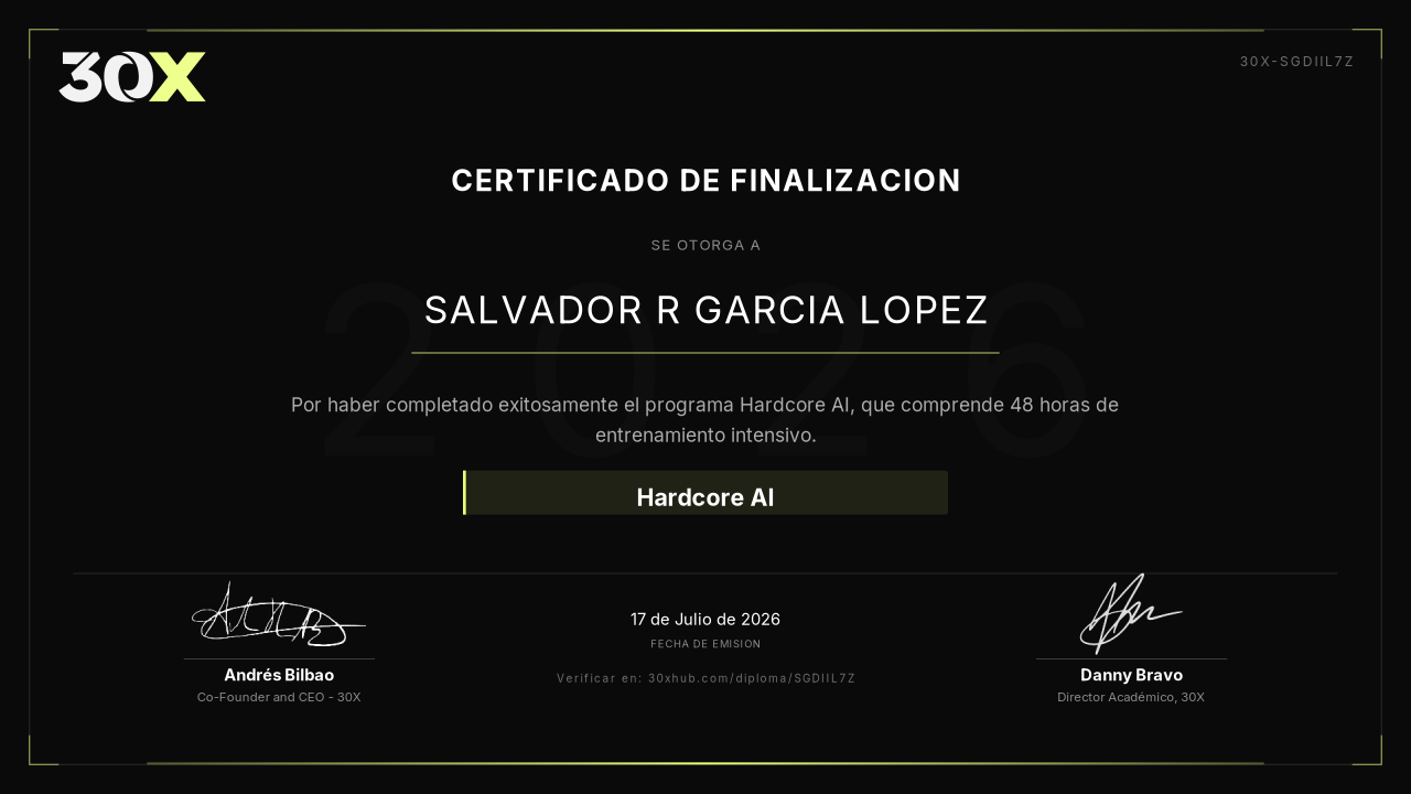 Certificado de Hardcore AI