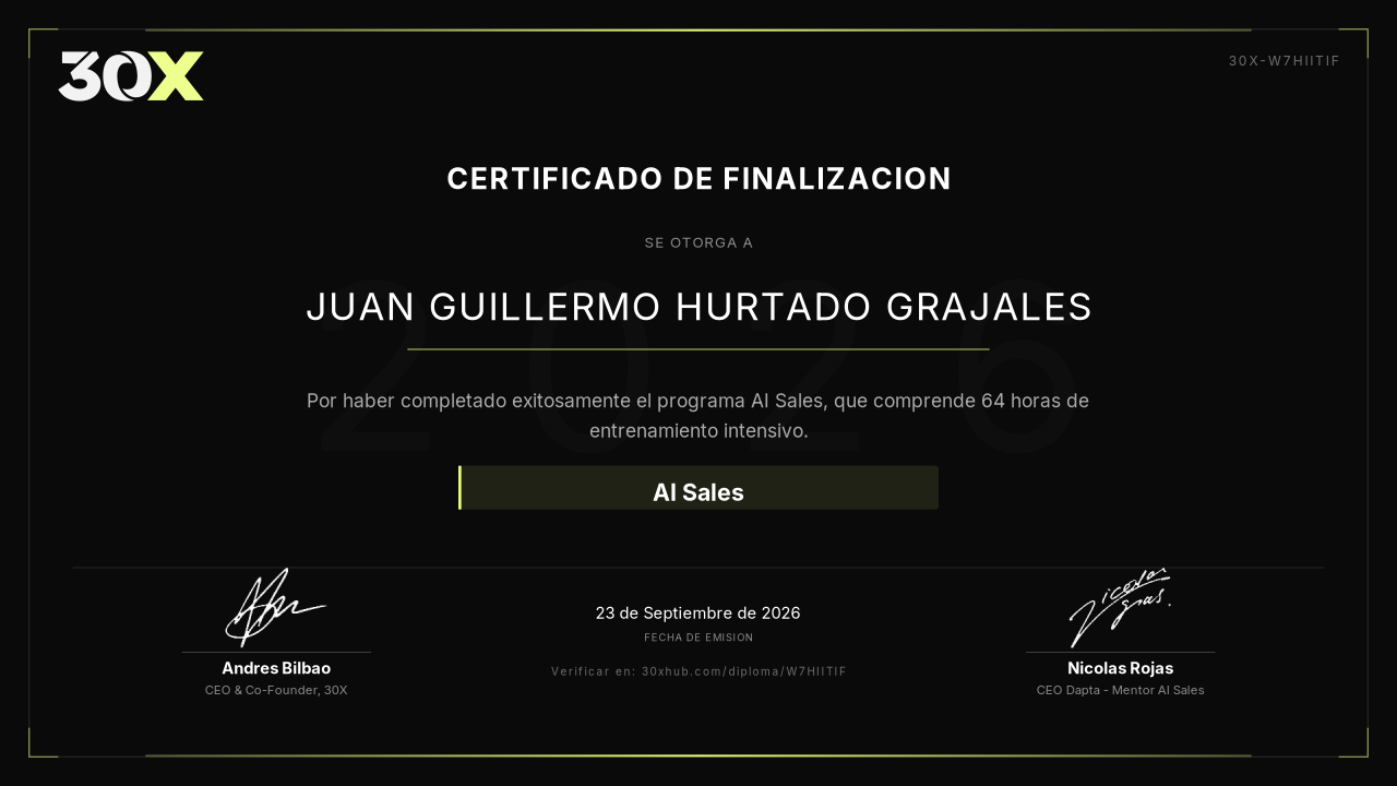 Certificado de AI Sales