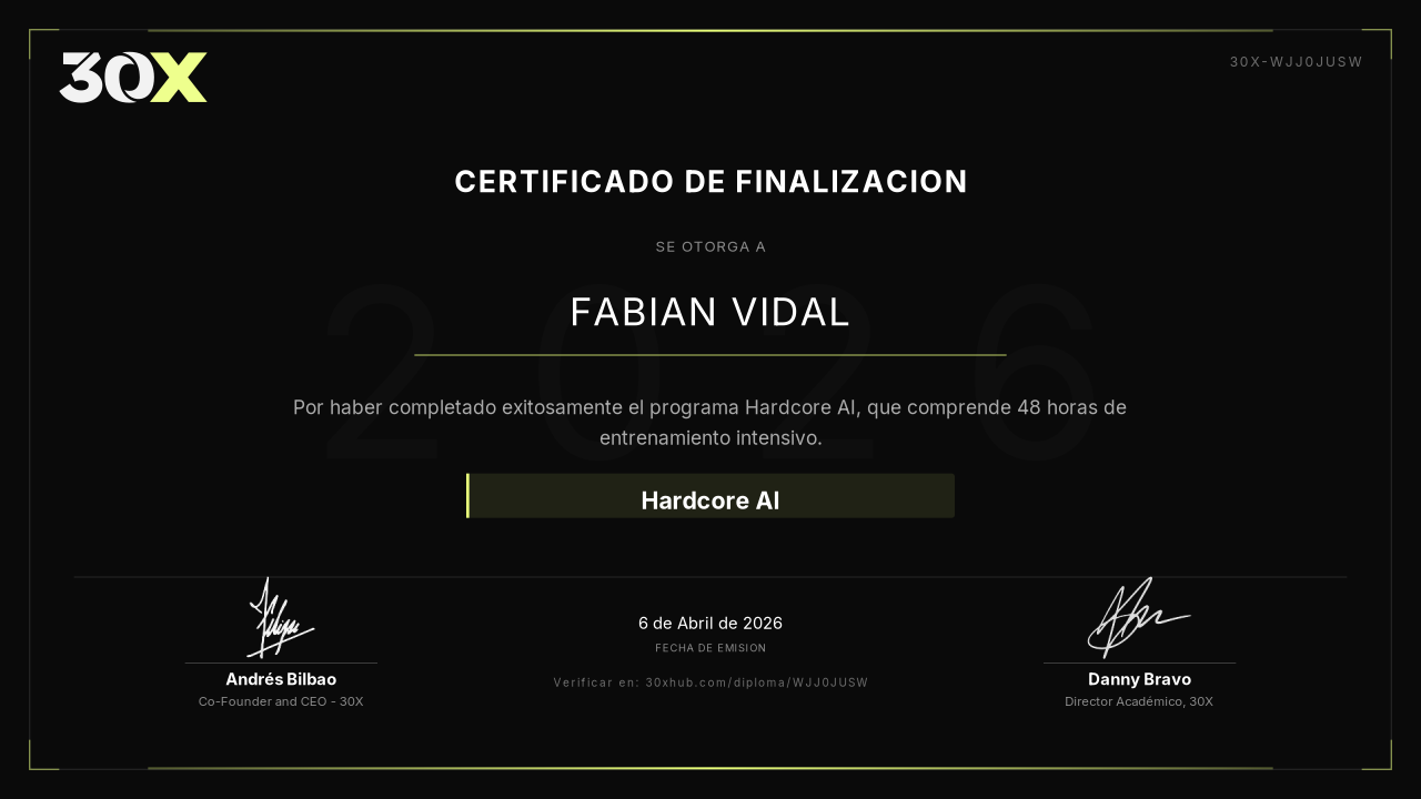 Certificado de Hardcore AI